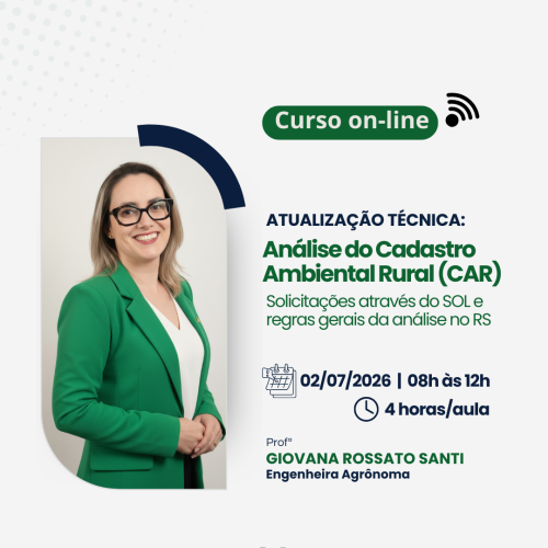 Imagem ilustrativa do(a) Curso: Atualização técnica: Análise do Cadastro Ambiental Rural (CAR)