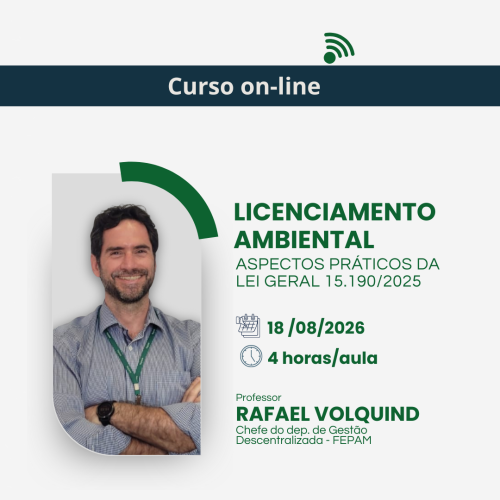 Imagem ilustrativa do(a) Curso: LICENCIAMENTO AMBIENTAL: ASPECTOS PRÁTICOS DA LEI GERAL 15.190/2025