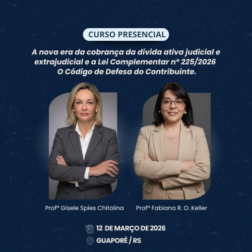 Imagem ilustrativa do(a) Curso: A nova era da cobrança da dívida ativa judicial e extrajudicial e a LC nº 225/2026.